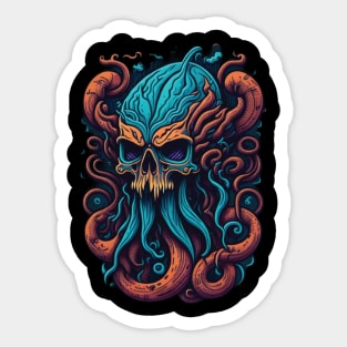 skull kraken Sticker